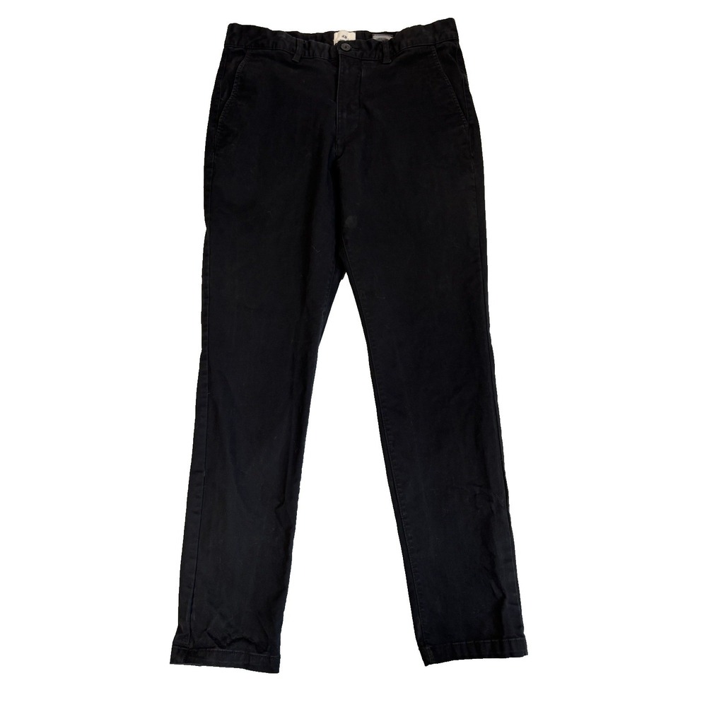 H&M Men's 32X32 Black Skinny Fit Chinos Workwear Preppy Casual Everyday Capsule